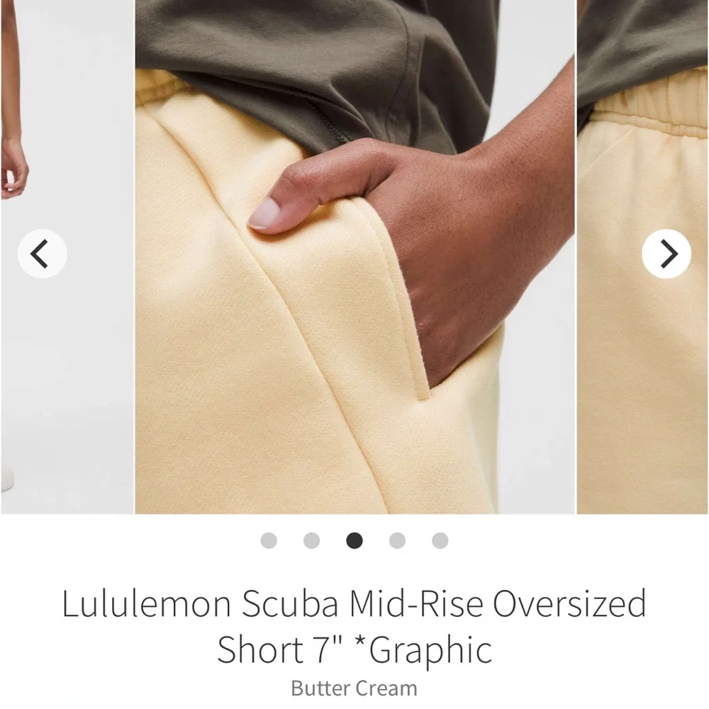 NEW with tags! Lululemon Scuba Mid-Rise Oversized Short 7"  Butter Cream XL - Picture 8 of 8